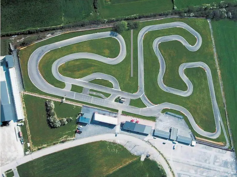 Karting des Fagnes : La piste vue du ciel